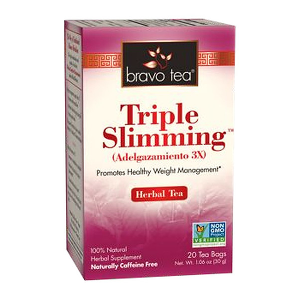 Bravo Tea Triple Slimming Herbal Tea box, 20 tea bags
