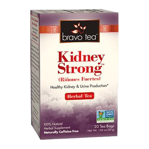 Bravo Tea Kidney Strong Herbal Tea box, 20 tea bags