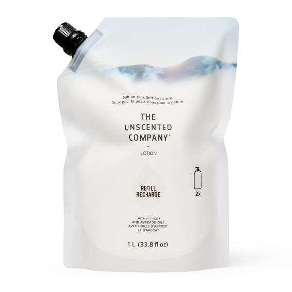 The Unscented Company Lotion, Unscented - Refill, 1 L (33.8 fl oz)