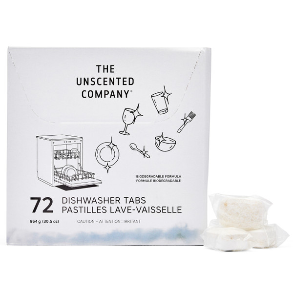 The Unscented Company Dishwasher Tabs, Unscented - 72 tabs, 864 g (30.5 oz)