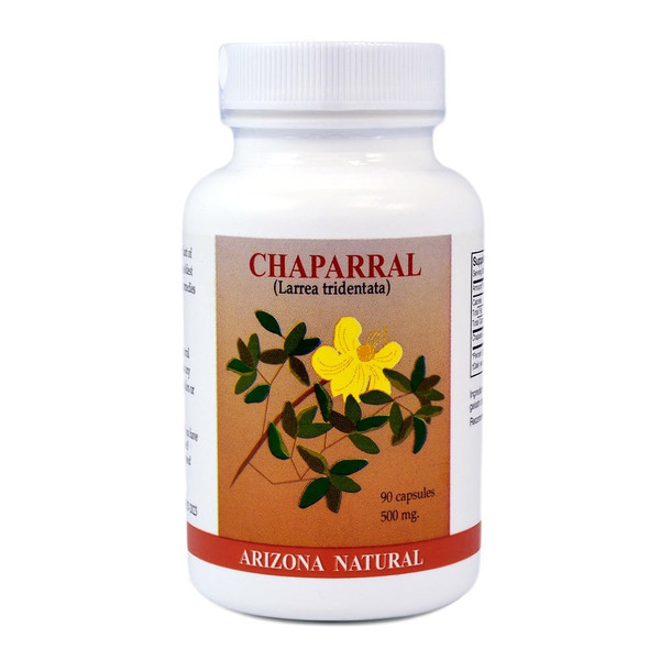 Arizona Natural Chaparral 500 mg, Larrea tridentata, 90 Capsules
