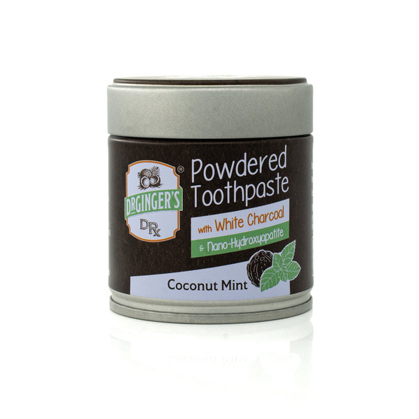 Dr. Ginger's White Charcoal Tooth Powder with Nano-Hydroxyapatite, Coconut Mint, 1.28 oz