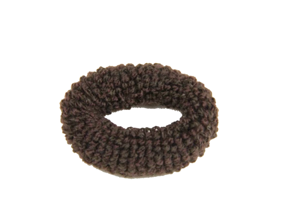 di Prima Beech Cotton Hair Elastics, Small, Brown, 3 Count