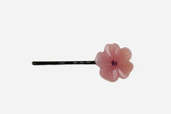 di Prima Begonia Milky Flower Bobby Pins, Pink, 2 Count