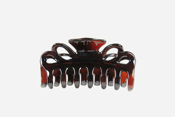 di Prima Gardenia Double Loop Hair Clamp, Medium, Tortoise Shell