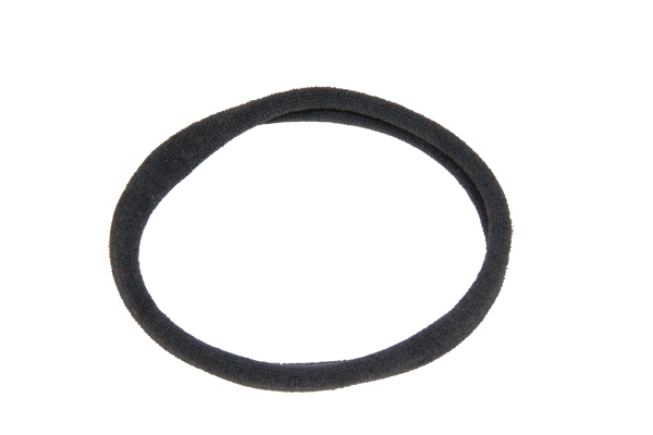 di Prima Wisteria Nylon Hair Elastics, Medium, Black, 3 Count