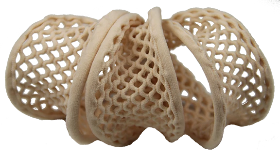 di Prima Yarrow Mesh Hair Elastics, Medium, Tan, 3 Count