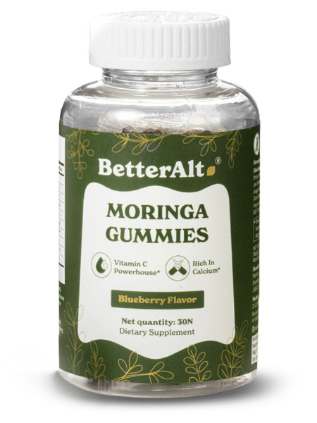 Better Alt Moringa Gummies, Blueberry, 30 Gummies