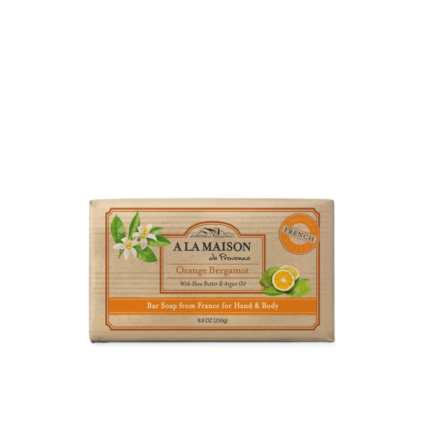 A La Maison Bar Soap, Orange Bergamot, 8.8 oz