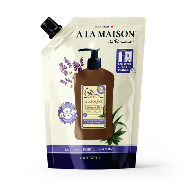 A La Maison Liquid Soap Refill Pouch, Lavender Aloe, 33.8 fl oz (1 L)