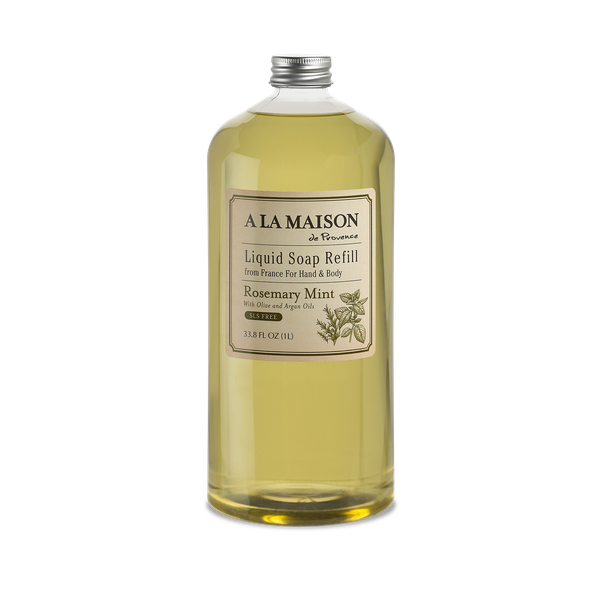 A La Maison Liquid Soap Refill, Rosemary Mint, 33.8 fl oz (1 L)