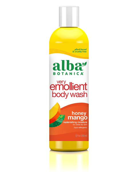 Alba Botanica Very Emollient Body Wash, Honey Mango, 12 fl oz
