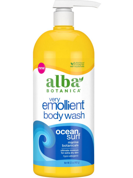 Alba Botanica Very Emollient Body Wash, Ocean Surf, 32 fl oz