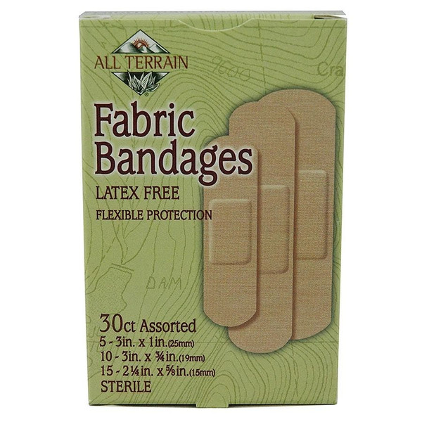 All Terrain Fabric Bandages, Assorted Sizes, 30 Count