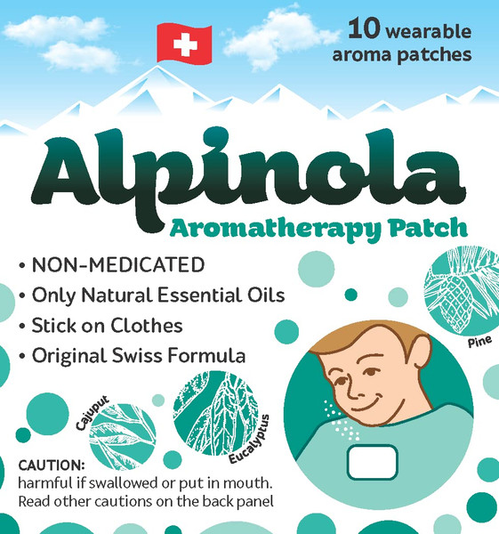 Alpinola Aromatherapy Patches with Essential Oils, Non-Medicated, 10 Patches