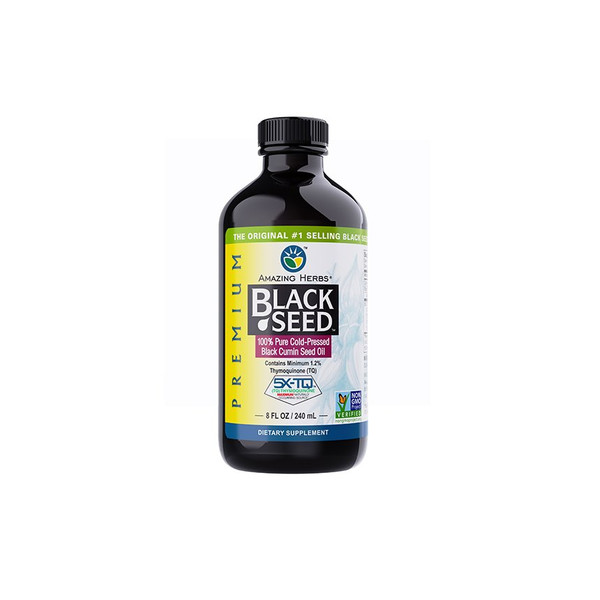Amazing Herbs Premium Black Seed Oil, Cold-Pressed, 8 fl oz