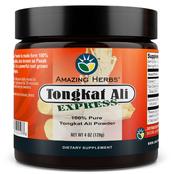 Amazing Herbs Tongkat Ali Express Raw Powder, 4 oz