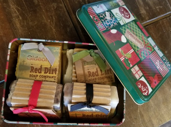 natural soap, Christmas gift set, natural skin care, red dirt soap, healthy skin, essential oil