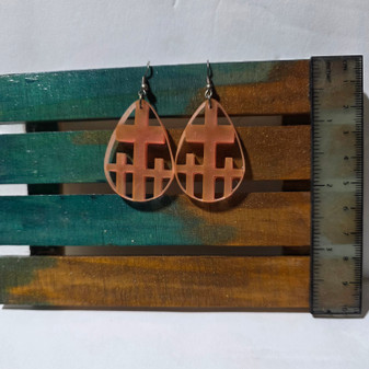 HANDMADE EARRINGS, RESIN EARRINGS, HAND PAINTED, MADE IN THE USA, 