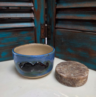 Handmade, stoneware, shave mug, Red Dirt Soap, 