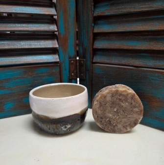 Handmade, stoneware, shave mug, Red Dirt Soap, 