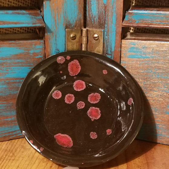 BLACK OPAL DISH, RED DIRT SOAP, HANDMADE SOAP DISH