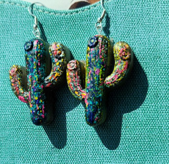 Cactus Earrings handmade BOHO