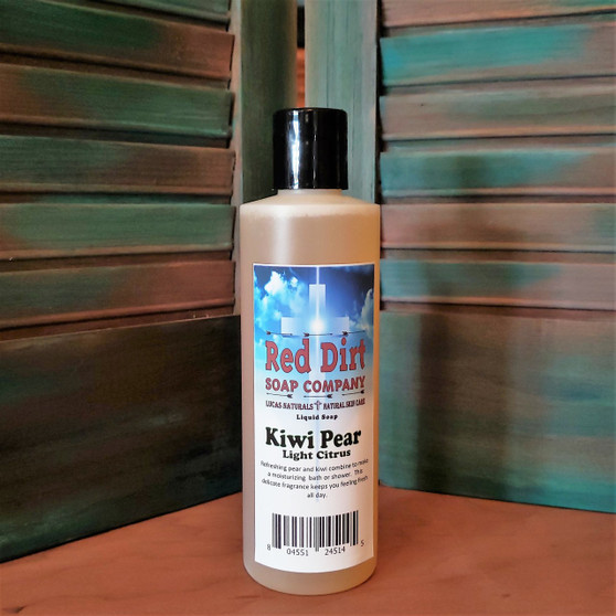 KIWI PEAR, NATURAL LIQUID SOAP, RED DIRT SOAP