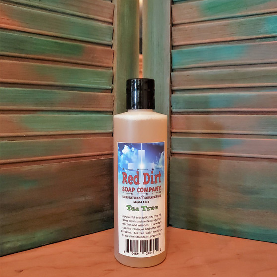 TEA TREE, NATURAL LIQUID SOAP, RED DIRT SOAP