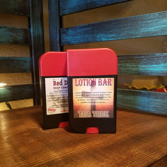 tea tree lotion bar, natural lotion bar, healthy skin, red dirt soap company