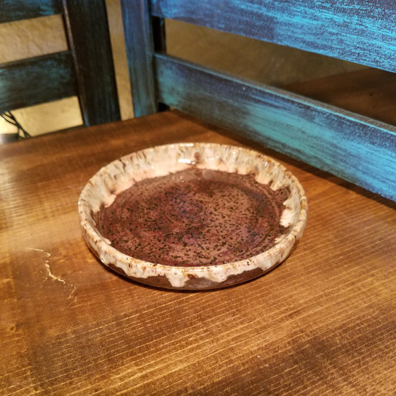 Melted Copper Hand Thrown Stoneware Soap Dish