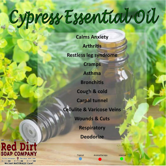 Cypress Essential Oil, Red Dirt Soap
