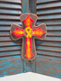 Rustic Yellow Ribbon Handcrafted Cross