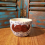 BLUE JAY BROWN MUSTACHE, Hand Thrown Stoneware Shave Mug, Shave Mug, handmade shaving mug, red dirt soap