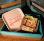 natural bar soap, hand painted wooden crate, soap dish, red dirt soap, Made in the USA, Made in Oklahoma