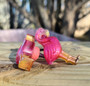 pink flamingo drawer knobs, drawer knobs, drawer pulls, handmade knobs, red dirt soap, made USA, veteran owned