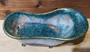 Turquoise Sand Pebble Clawfoot Tub Dish