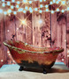 CLAWFOOT TUB, GOLD LEAF, BURGANDY, HANDCRAFTED, RED DIRT SOAP