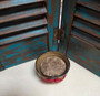 Brown and Red Mustache Hand Thrown Stoneware Shave Mug