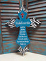 Psalms 91:4 Handcrafted Cross