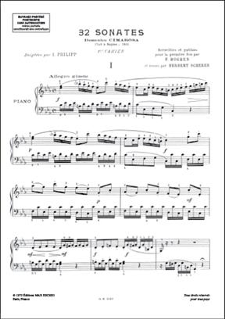 CIMAROSA D. 32 SONATES VOL 1 PIANO