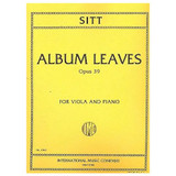 Sitt H. Album Leaves OP 39 Alto