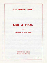 SEMLER-COLLERY J. Lied & Final Clarinette SEMLER-COLLERY J. Lied & Final Clarinette