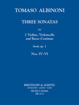 Albinoni T. Sonatas A Tre OP 1 N°4 - 6 Cordes et Piano Albinoni T. Sonatas A Tre OP 1 N°4 - 6 Cordes et Piano