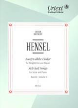 Hensel F. Ausgewahlte Lieder Vol 2 Chant Piano Hensel F. Ausgewahlte Lieder Vol 2 Chant Piano