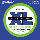 Jeu de Cordes Basse D'addario EXL165 XL File Rond Nickel 45-105 Jeu de Cordes Basse D'addario EXL165 XL File Rond Nickel 45-105