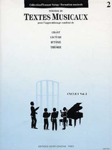 Fleurant M./voirpy A. Textes Musicaux Cycle 1 Vol 2 Fleurant M./voirpy A. Textes Musicaux Cycle 1 Vol 2