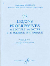 Bourdeaux M.j. 23 Lecons Progressives de Lecture de Notes Vol 4A