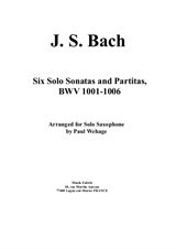 Bach J.s. Six Solos Sonatas And Partitas Saxo Alto