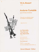 Mozart W.a. Andante Cantabile Clarinette Sib Mozart W.a. Andante Cantabile Clarinette Sib